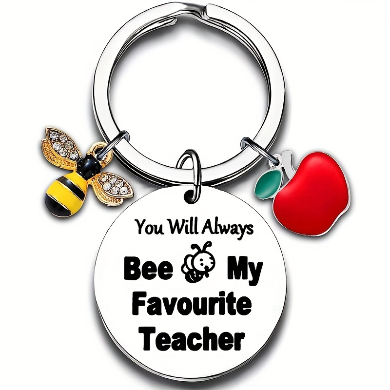 Bee Keychain Inspirational Keyring For Women Men Teacher's Day Graduation  Day Farewell Appreciation Gift Thank You Gifts - Temu