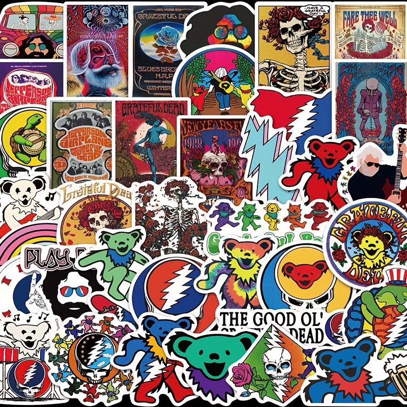 Band Stickers Pack Rock Roll Stickers Decals Laptop Cars Guitar Bumper Punk  Classic Vinyl Waterproof Graffiti 100pcs
