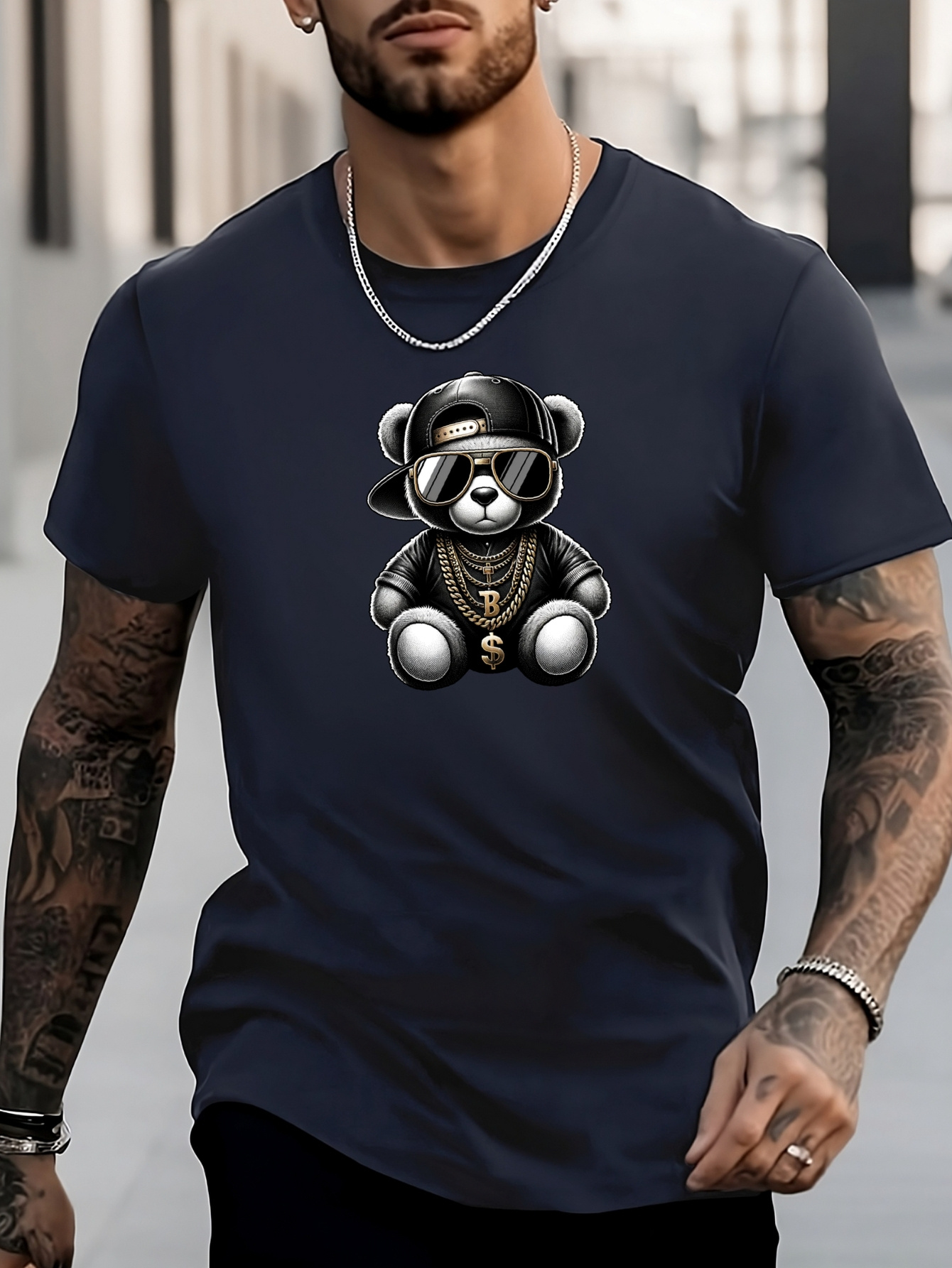 Cartoon Bear Graphic T shirt Boys 3d Digital Print Active - Temu