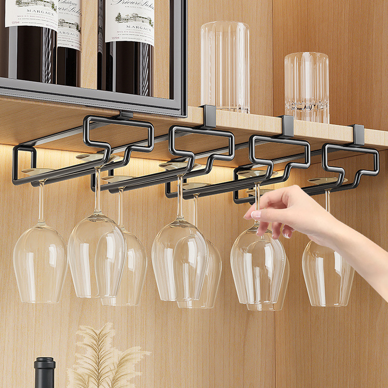 Wine Glass Holder Shelf Metal Goblet Upside Rack Hanging - Temu Canada