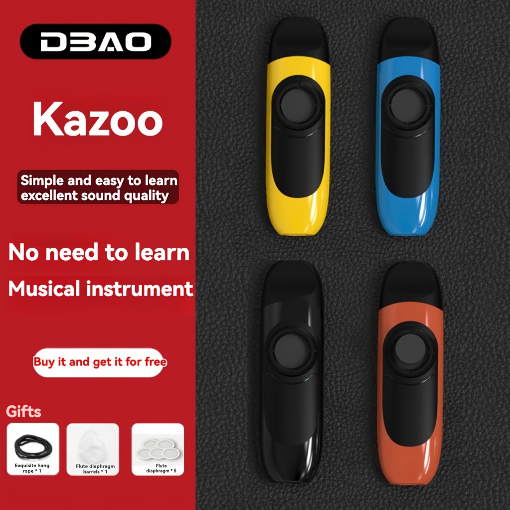 1pc métal Kazoo avec 6 Kazoo flûte diaphragme bouche flûte Harmonica pour  débutants enfants adulte fête cadeaux Instrument de musique - AliExpress