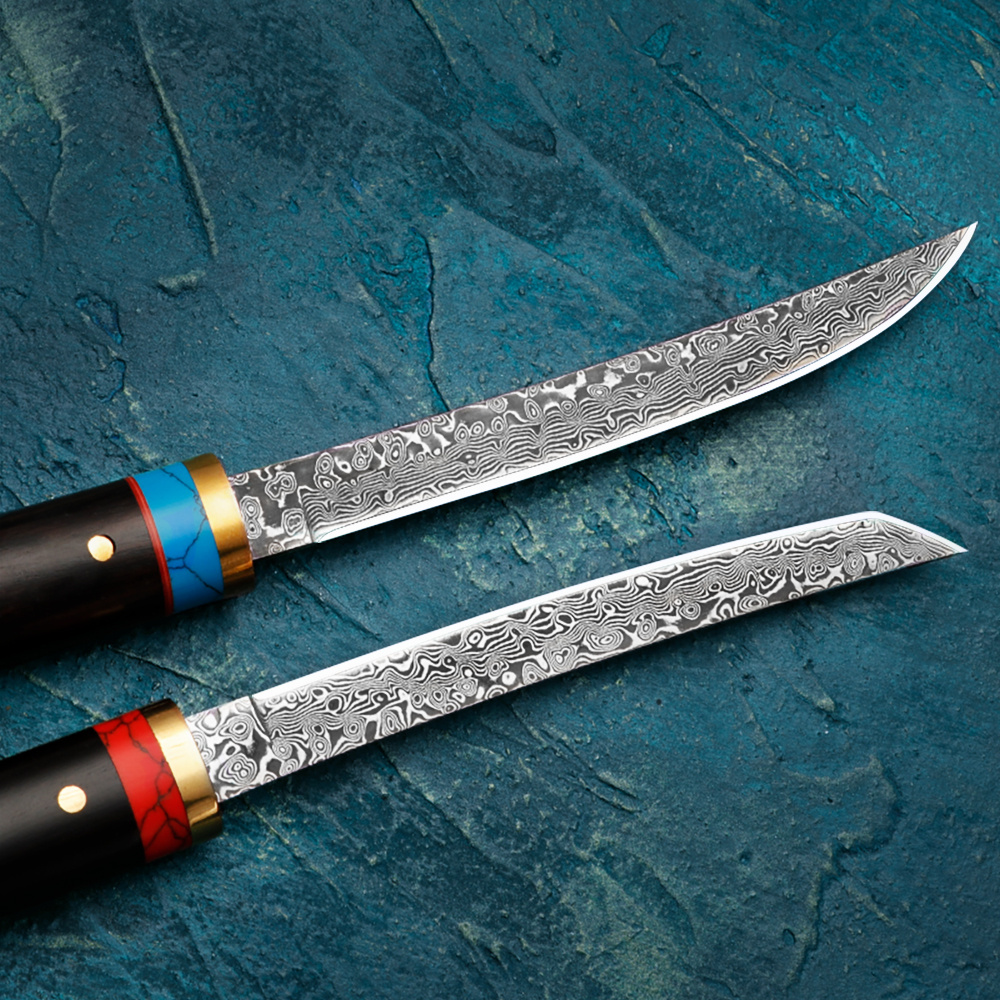 Huangfu Damascus Pattern Chef Knife Outdoor Camping And - Temu