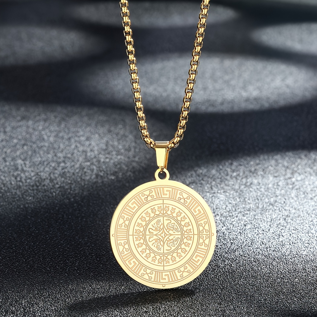 Mens on sale necklace medallion