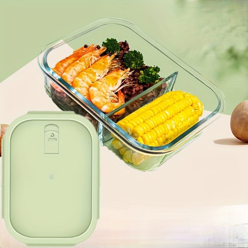 Picnic Fruit Food Green Glass Bento Box Adult/Child Lunchbox