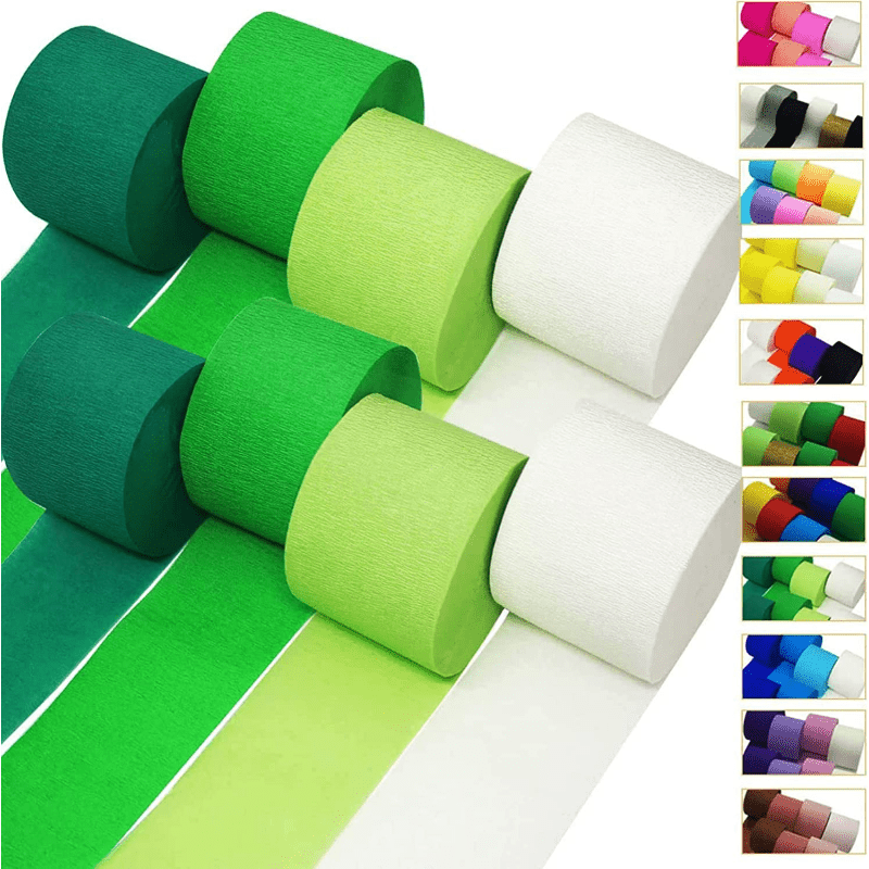 Set, 6 Rolls Blue Crepe Paper Streamers, Party Streamers For Birthday  Wedding Bridal Shower Decorations