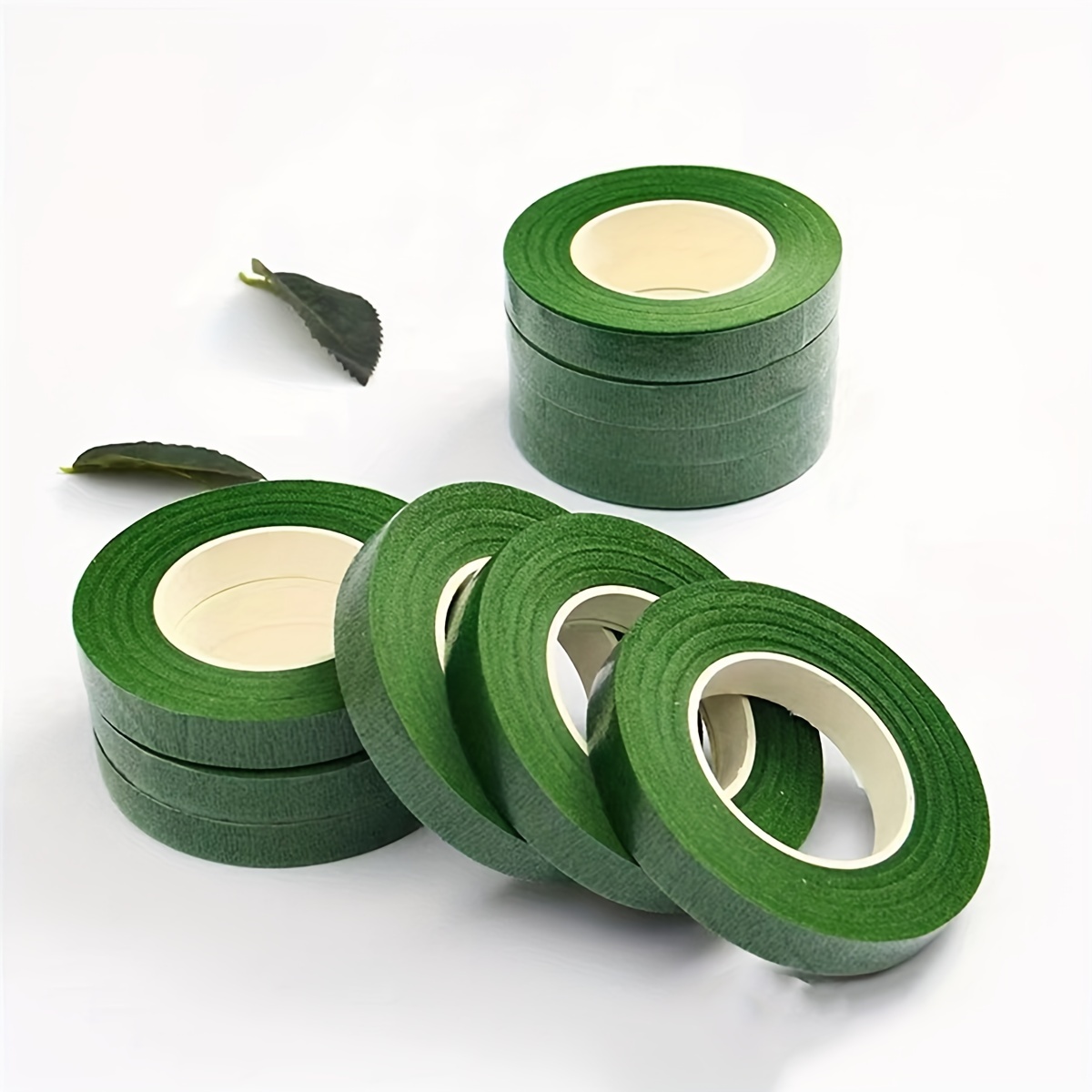 1pc Artificial Flower Stamen Package Florist Coffee Tape Elastic Tape,  Floral Brown Tape 12mm * 1062.99inch / 30yd Roll With Corsage Button Hole