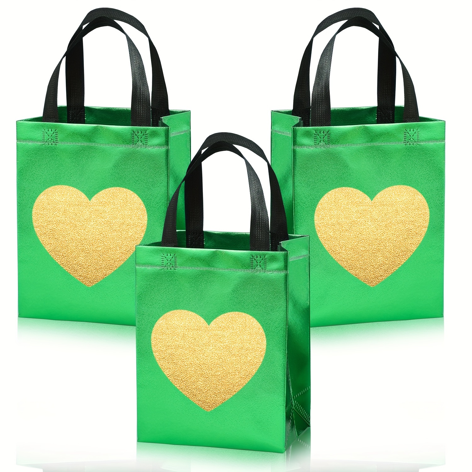 24 bolsas de regalo con puntos dorados, bolsas de regalo pequeñas, pequeñas  bolsas de regalo con asas, bolsas de papel de regalo para enfermeras