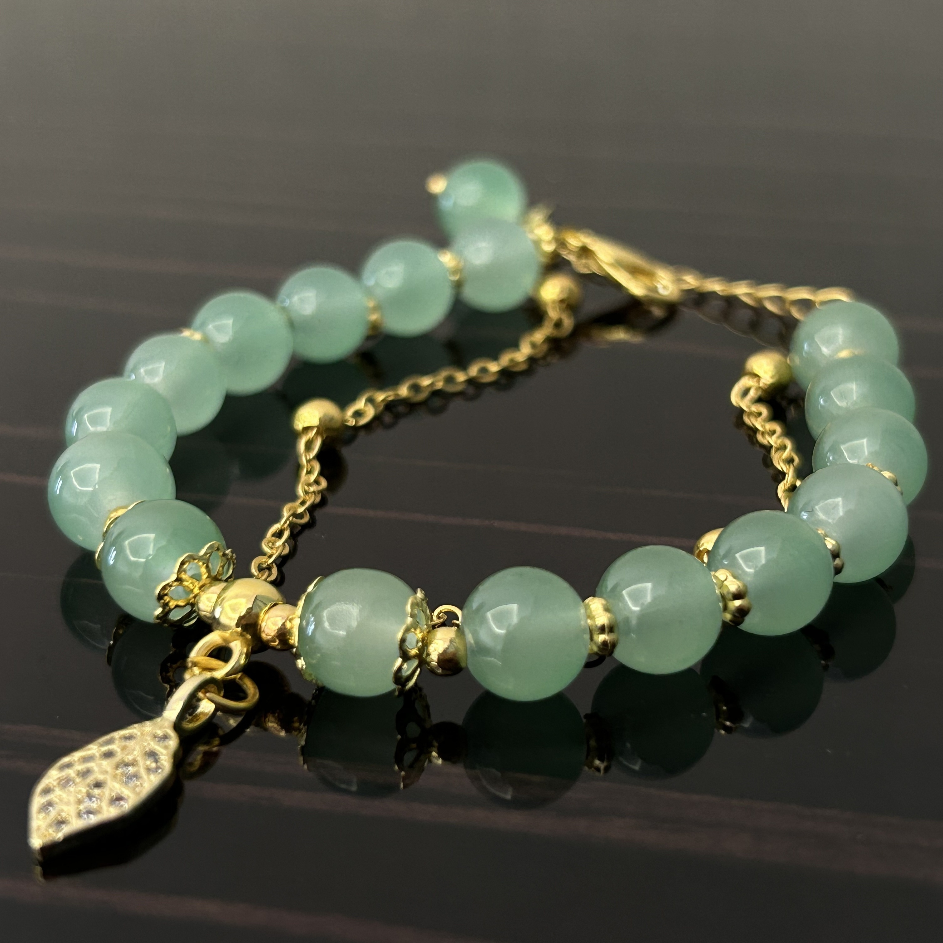 1pc Natural Jade Olive Green Meteorite Graphite Green Jade Bracelet Green Jade Bracelet Natural Stone Men's Bracelet,Temu