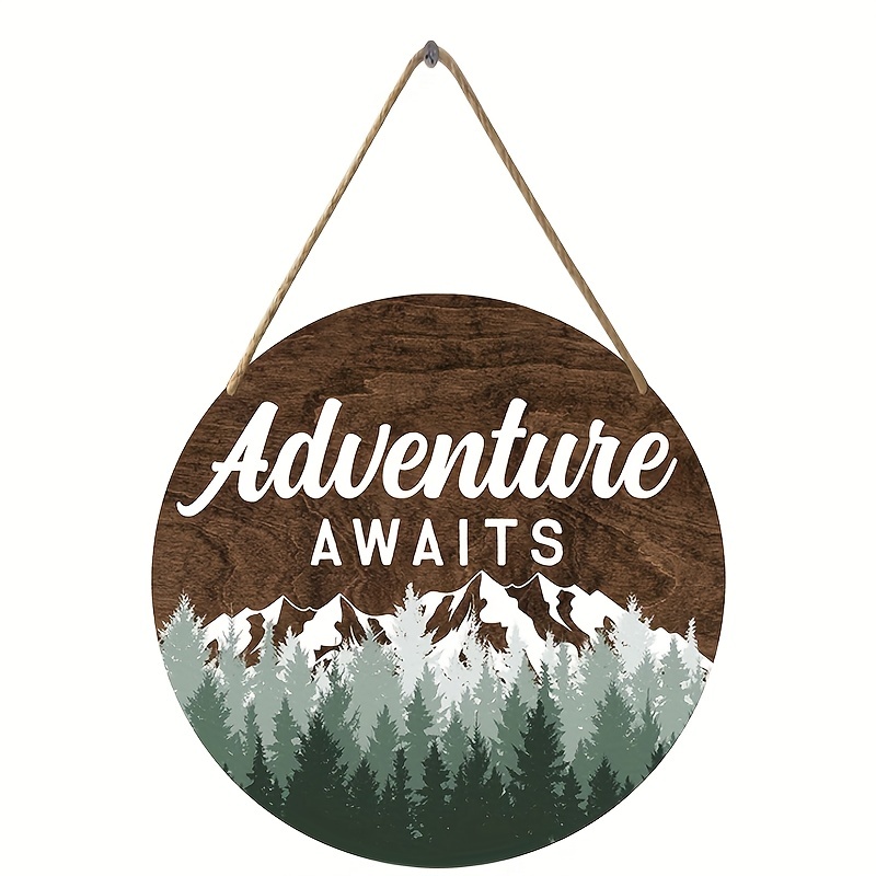 Vinyl Wall Decal Compass Adventure Awaits Inspiring Quote Stickers