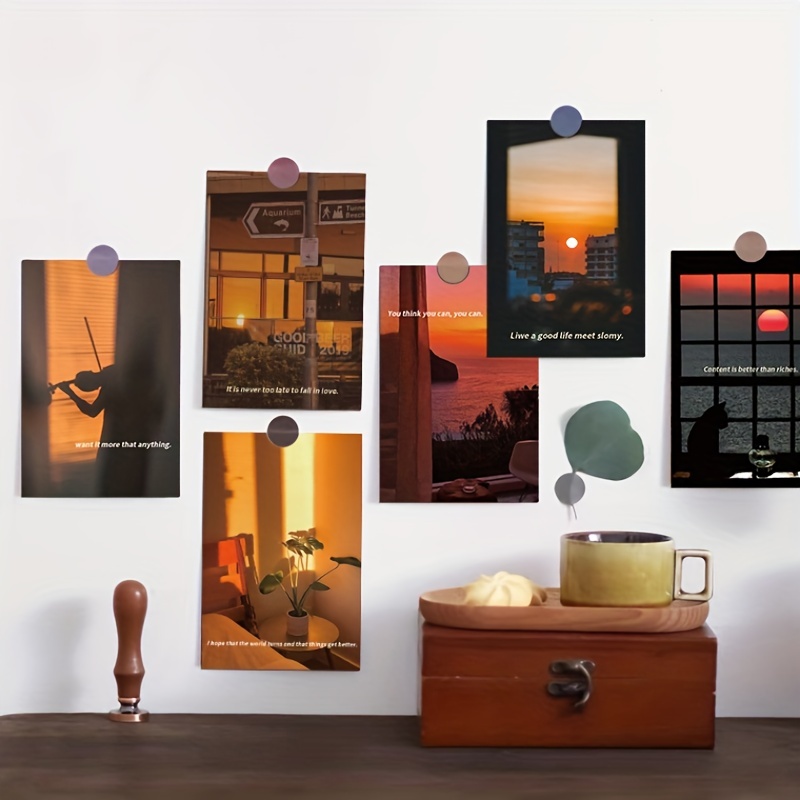 Beautiful Dusk Postcard Collage Set Teen Girls Room - Temu