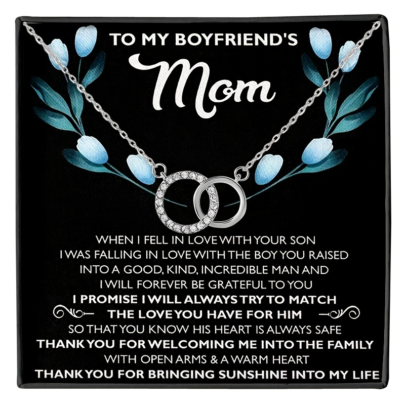  To My Boyfriends Mom Necklace, Gifts for My Boyfriends Mom,  Necklace For Boyfriends Mom, Boyfriend Mom Mothers Day Gift, Boyfriends Mom  Christmas Gifts From Girlfriend, To My Husbands Mom Necklace (A