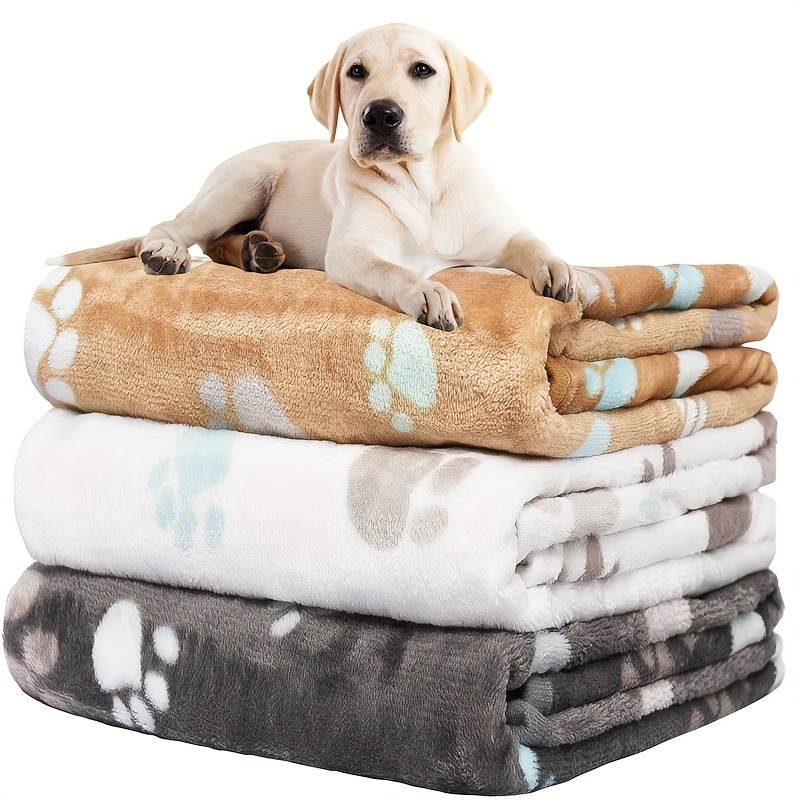 Soft Warm Dog Blanket Autumn Winter Throw Flannel Fleece Cute Paw Print  Puppy Pet Blanket Small Medium Large Dogs Cats - AliExpress