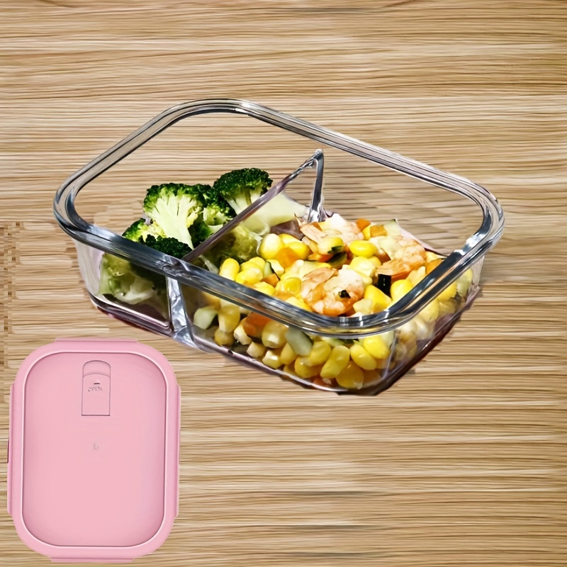 Glass Lunch Box Sealed Fresh-Keeping Box with Lid Portable Student Picnic  Box Microwave-Heated Special Food Container Bento Box