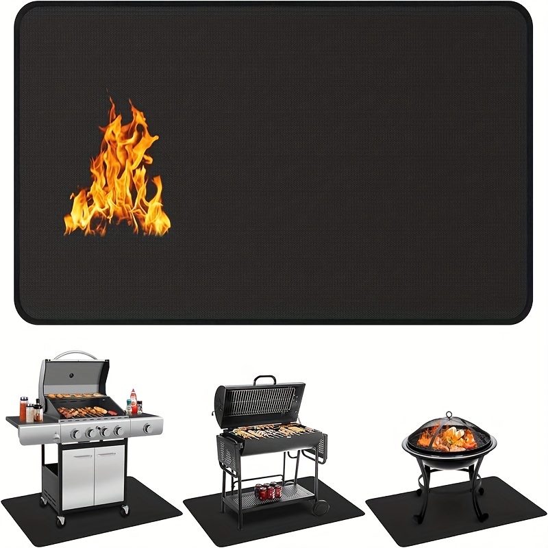 Fire Resistant Mat Griddle Protective Pad Under Grill Mats - Temu