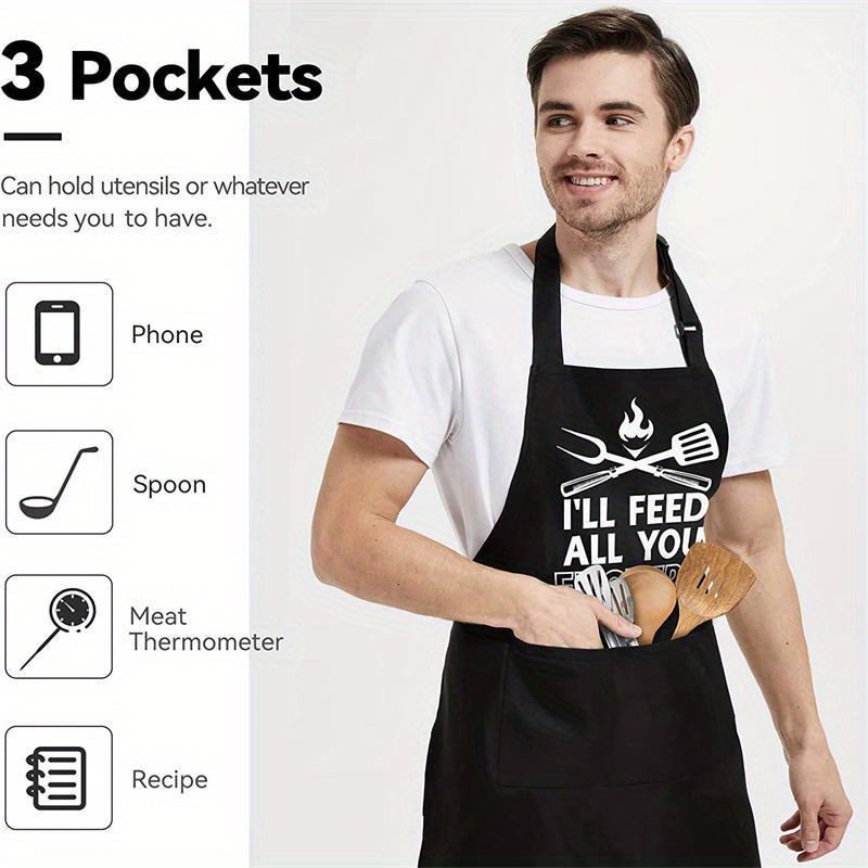 Funny Aprons for Men,Kitchen,Chef,Cooking,BBQ,Boyfriend Gifts