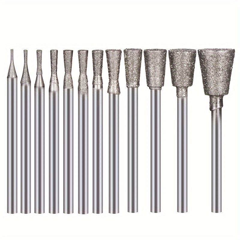 Diamond Dremel Carving Bits Set of 30 PCS Wood Stone Bone Engraving Burr Bit  Accessories Tools Rotary Drill Tip Replacement Kit Engrave Rock Metal Glass  Steel, Power Coated Detail Etching Sculpting Engraver