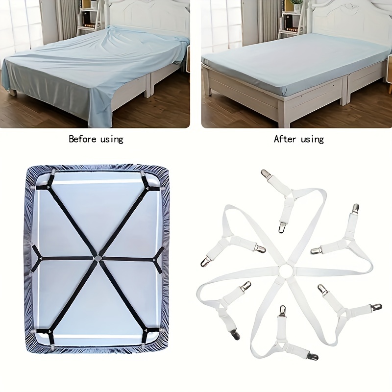 1PC Flat Bed Sheet Non Slip Adjustable Mattress Covers for Single