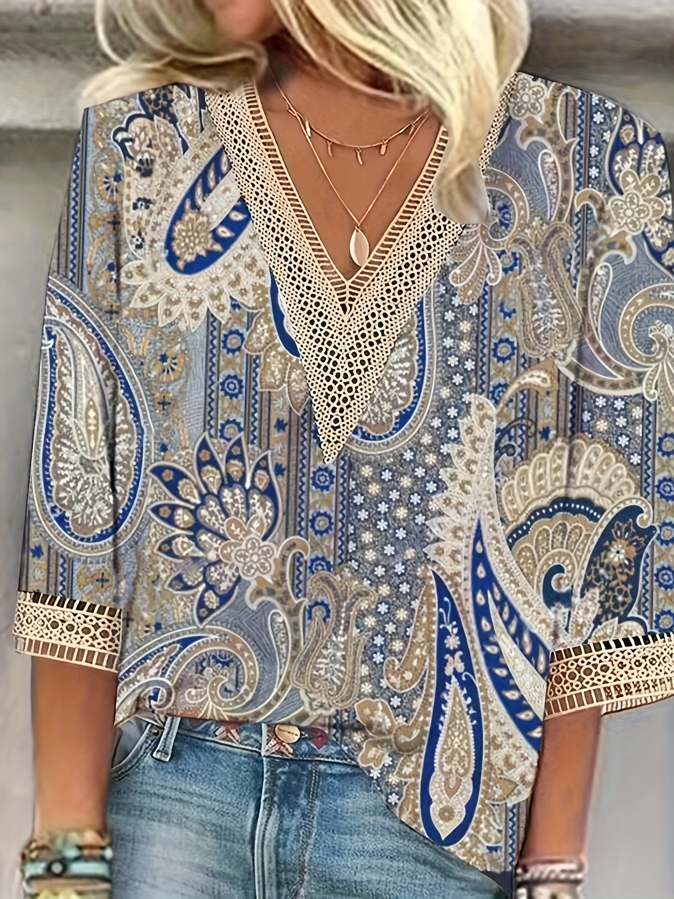 Paisley Guipure Tunic with Cami in White