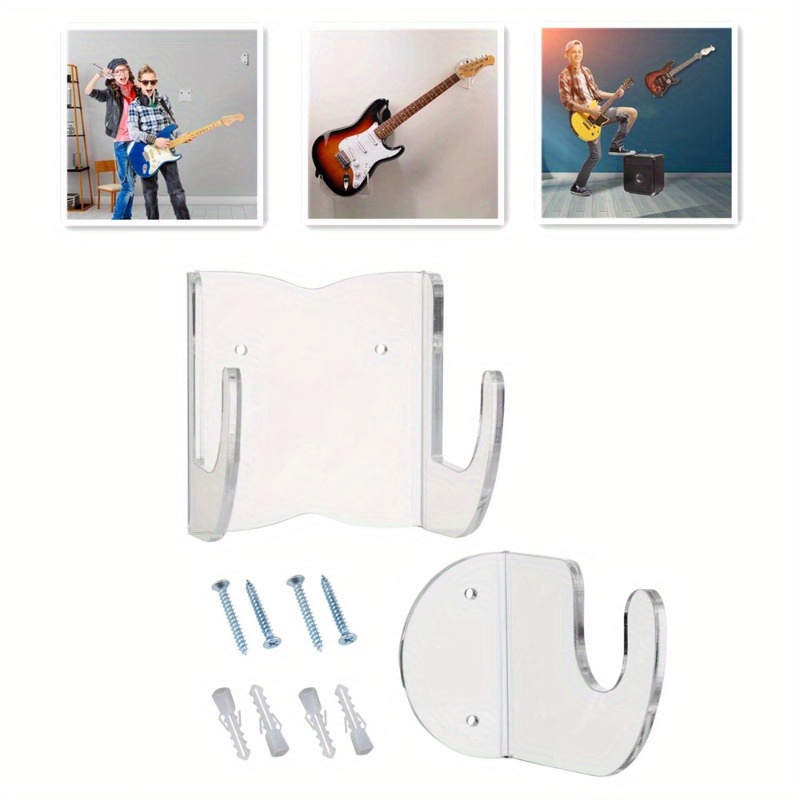 1pc Soporte Pared Guitarra 2 Ganchos Goma Giratorios Soporte - Temu Chile