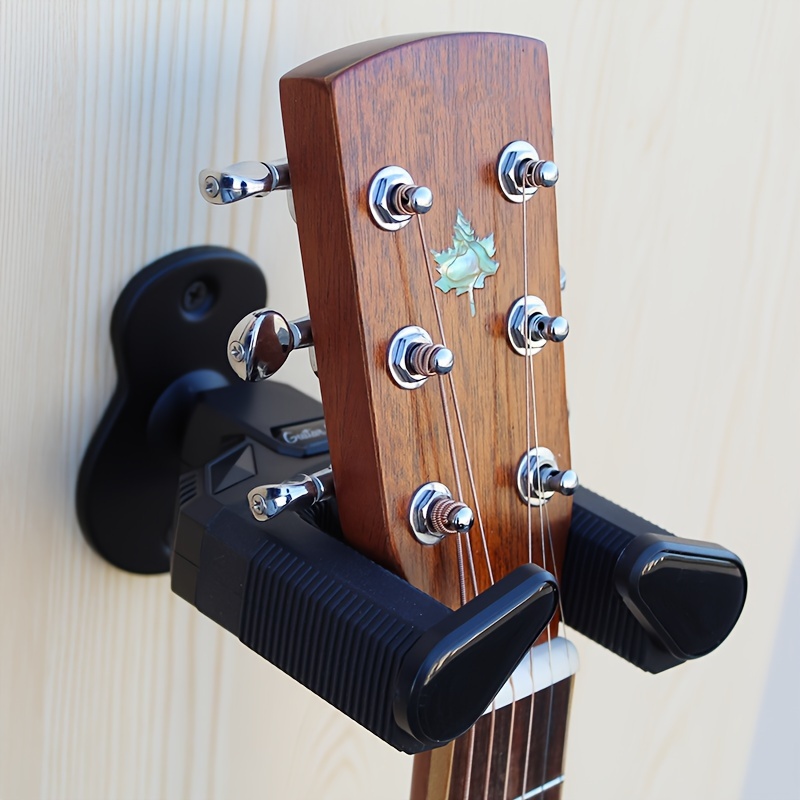 Gancio Chitarra Chiusura Automatica Base In Legno Massello - Temu