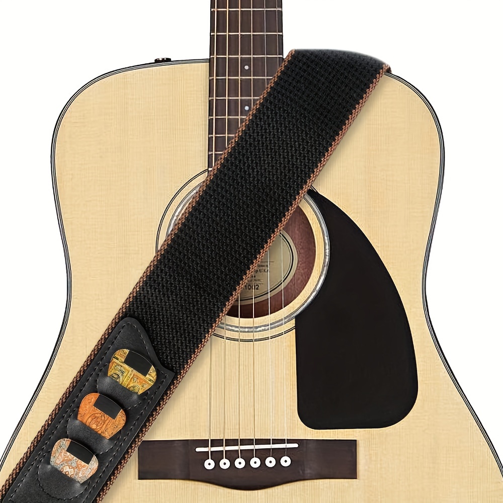  Nefelibata Guitar Strap, Embroidered Cotton Guitar