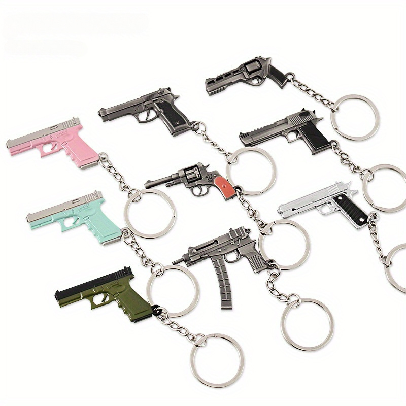 1pc Simulation Water Spray Gun Business Keychain, Fashion Handbags Accessories Car Key Decoration for Men,Temu