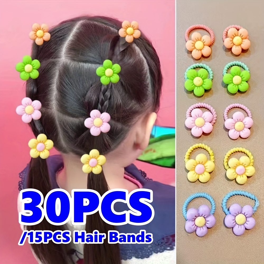 Gomas elásticas para el pelo para niña y bebé, cintas de goma para el pelo,  pinzas