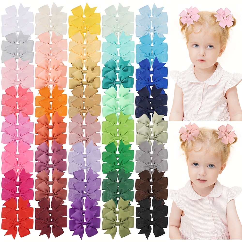 Samll-Mini pinzas para el pelo con lazo para bebé, pasadores de seguridad  para el cabello, accesorios para el cabello de cinta para niños y niñas,  Color caramelo - AliExpress
