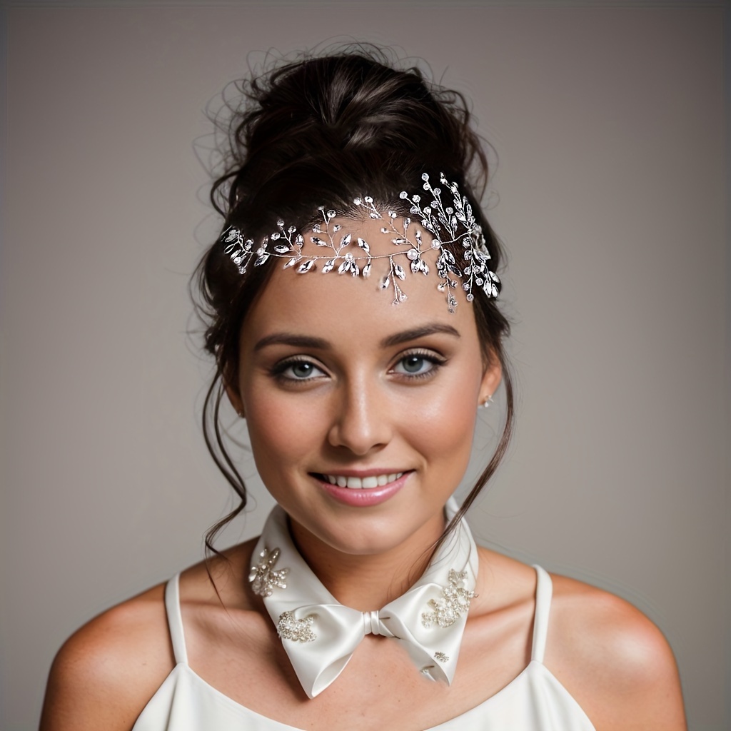 4 piezas de tocado de niña de las flores, diadema blanca de princesa,  diadema de boda, tocado de dama de honor para novia, dama de honor, diadema  de