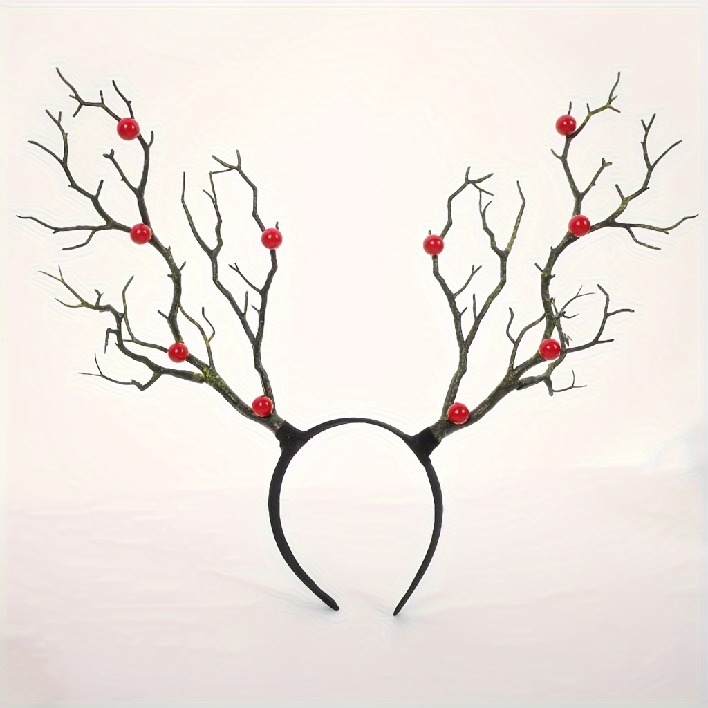 Christmas Antlers Bell Headband Shimmering Cute Head Hoop - Temu