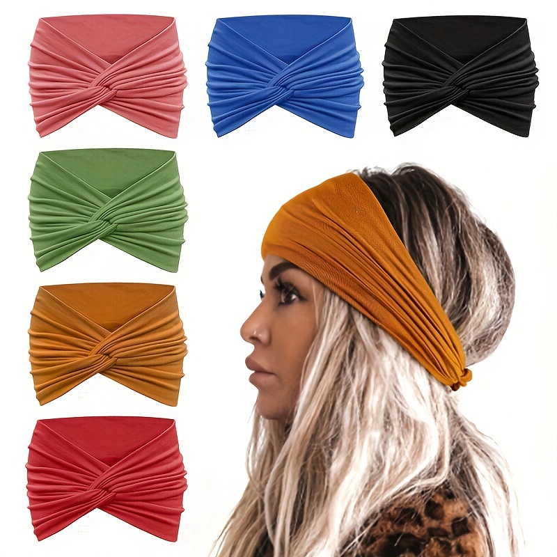 Diadema estilo turbante para mujer negra, cinta de pelo elástica -   México