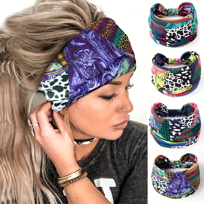 Cow print best sale head scarf