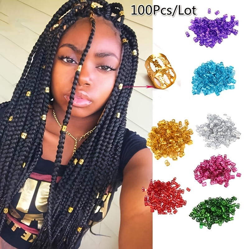 Dreadlocks Beads Hair Braid Rings Clips Dread Locks Hair Braiding Metal  20-60Pcs