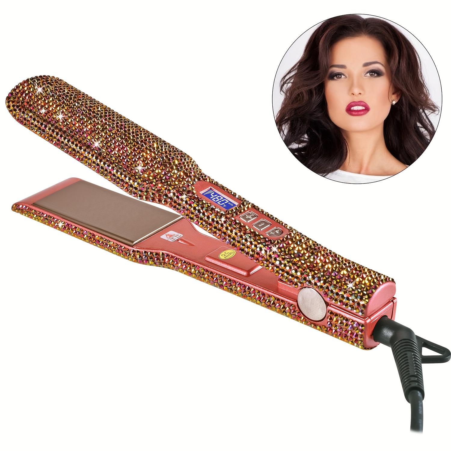 Professional Hair Straightener Flat Iron Piastra Larga - Temu Italy