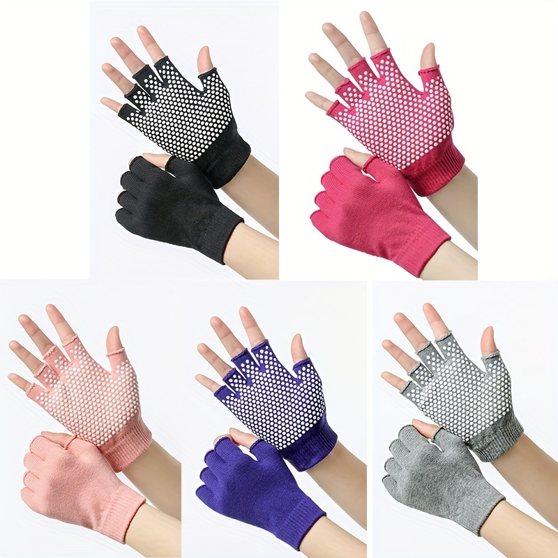 Yoga Gloves Unisex Non-slip Fitness Gloves For Gym Yoga Pilates Balance  Warm Workout Fitness Half Finger Hand Protector Glove
