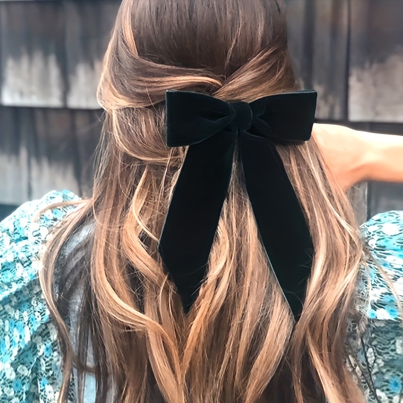 Women Girls Bow Hair Clips Ribbon Banana Hair Clip Hairpin Hair Accessories