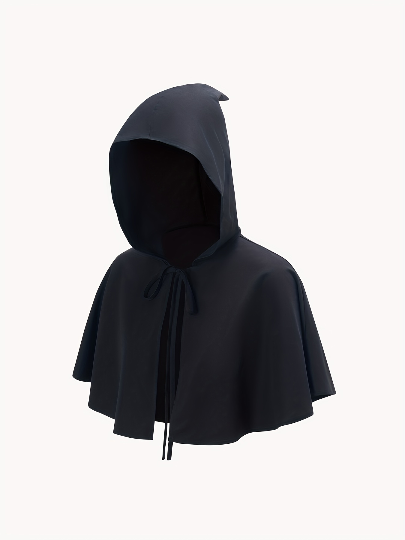 Halloween Cowl Black Cloak Cosplay Cape Hooded Poncho for Men Women Punk  Cowl Hood Scarf Anime Cloak for Halloween Cosplay