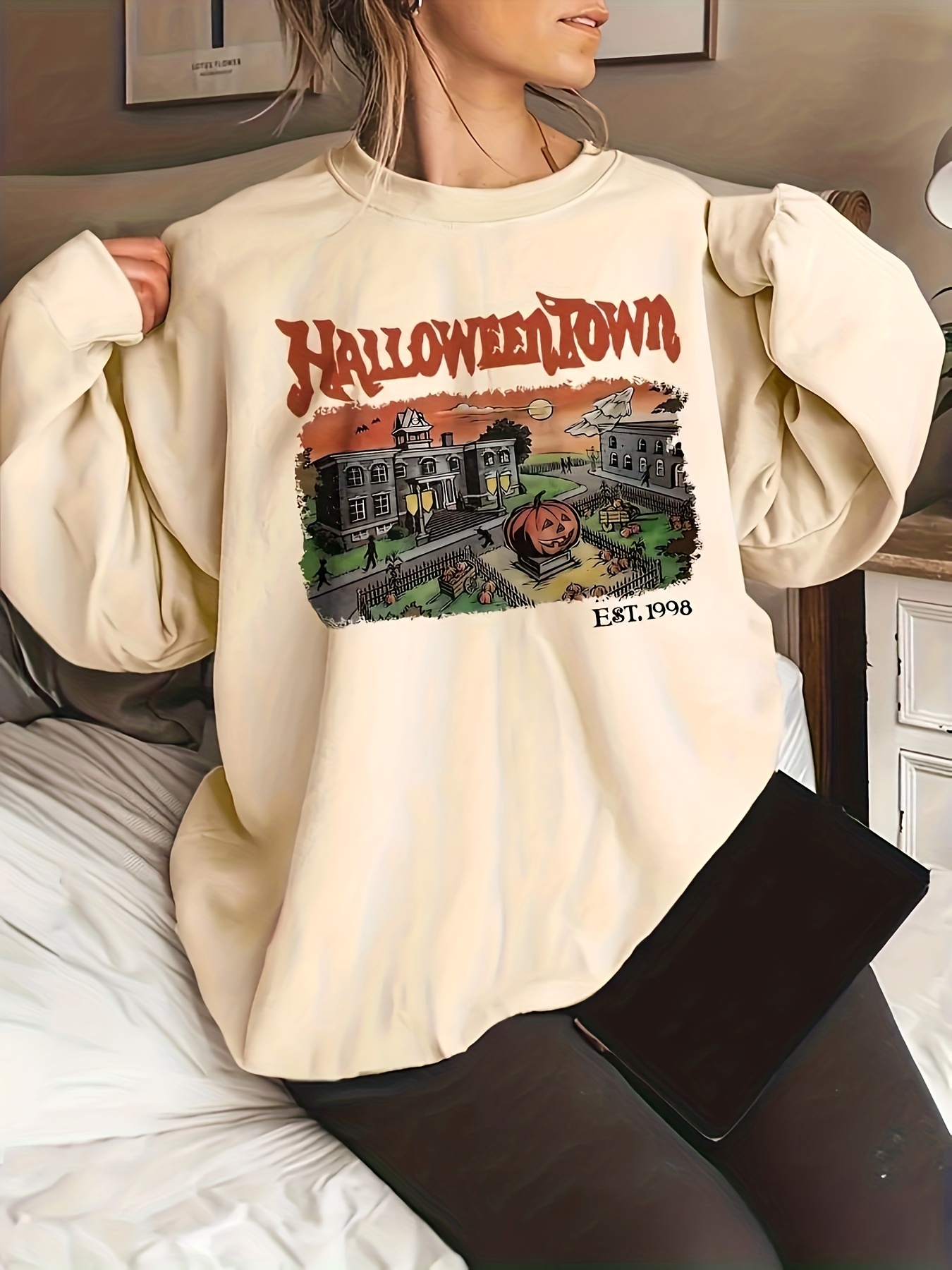 Halloween Drop Shoulder T shirt Casual Vintage Never Better - Temu