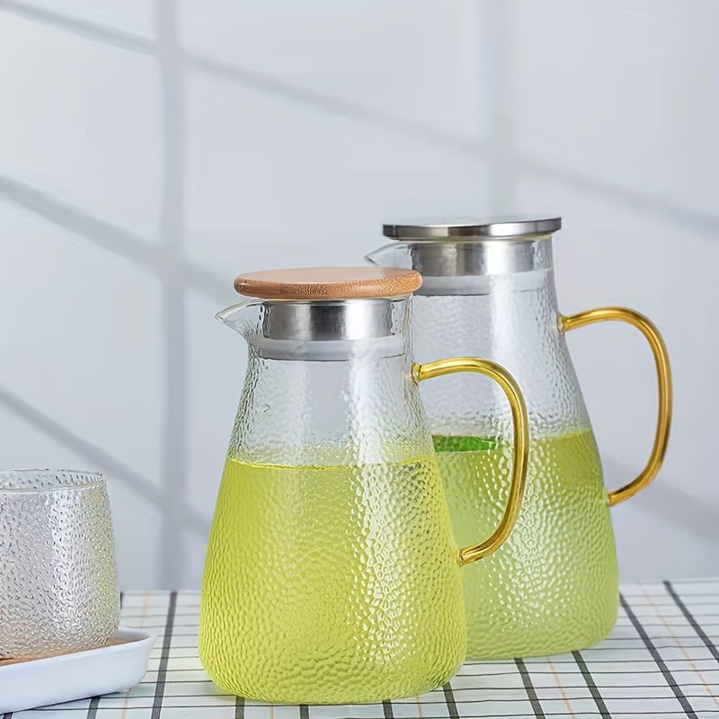 Heavy Duty Borosilicate Glass Pitcher With Lid Chinese - Temu