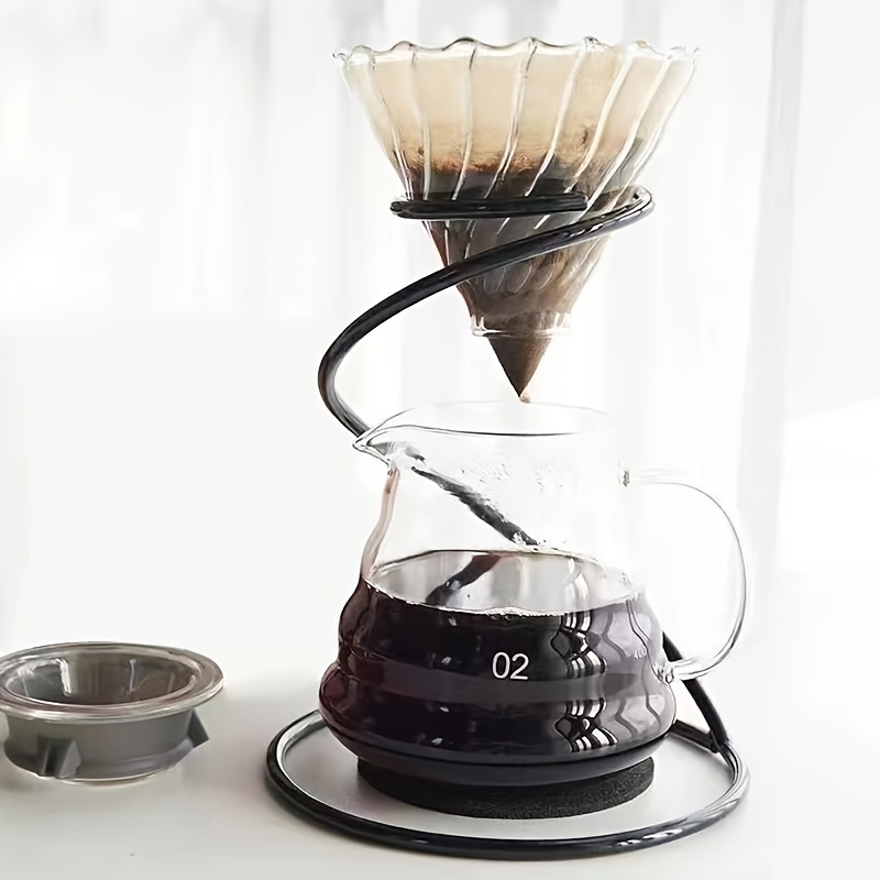 Pour Over Coffee Dripper Coffee Pot Set Coffee Server Coffee Maker Cup V02  Glass Coffee Funnel Coff