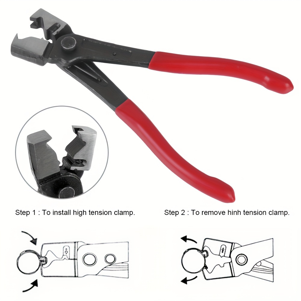 Automobile Pipe Bundle Pliers 45# Steel R Type Collar Hose Clip Clamp  Pliers Water Pipe Clamp Calliper Car Repair Hand Tool