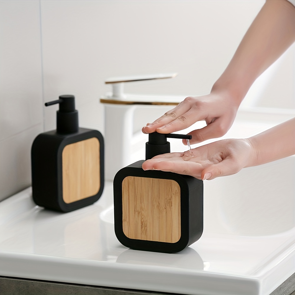 Soap Dispenser Set Wooden Pump Head And Soap Dispenser - Temu