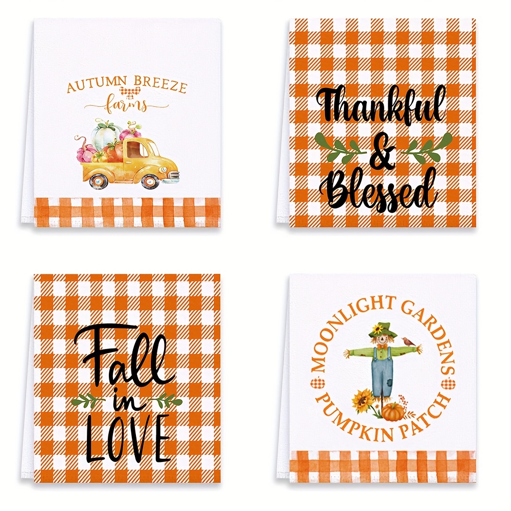 Fall Series Towel Autumn Dish Towels Ultra fine Microfiber - Temu