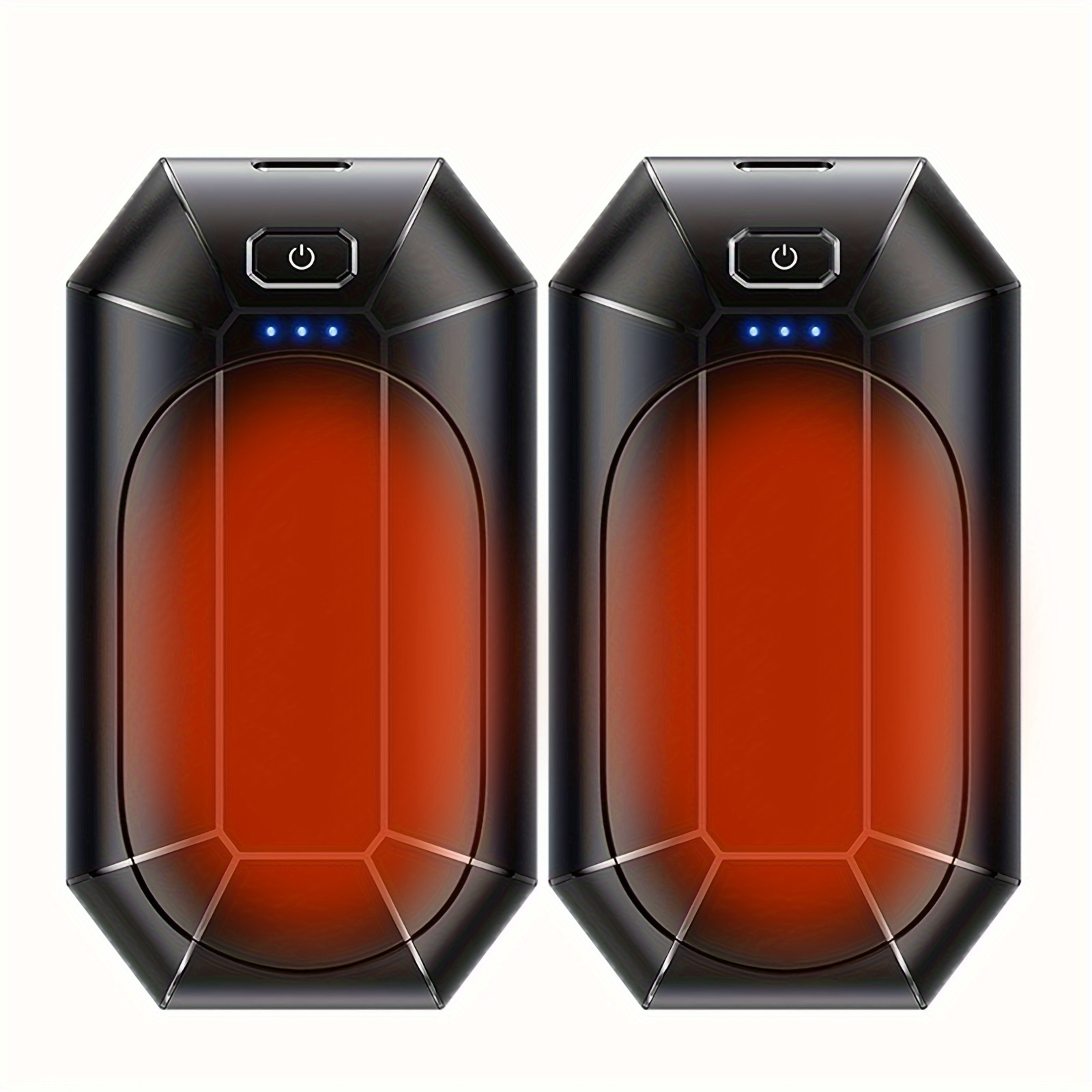 Calentadores de manos recargables de 12000 mAh y batería 2 en 1 con cable  de carga, calentador de manos eléctrico USB, reutilizable, portátil