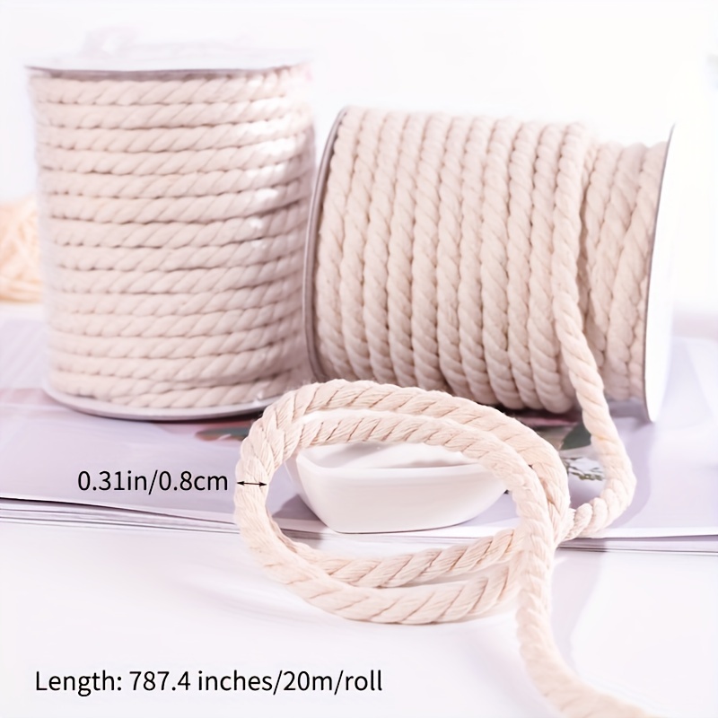One Roll 3937.01inch/328ft DIY Handmade Woven Rope Chunky Thin Thread  Bundle Decorative Rope, Easter Ribbon Decor Handwork