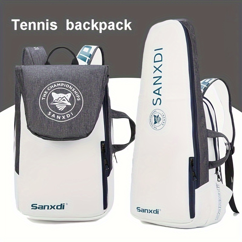 Sac à dos pour raquette de badminton, sac à dos à une épaule, sac de tennis  portable - Noir et doré