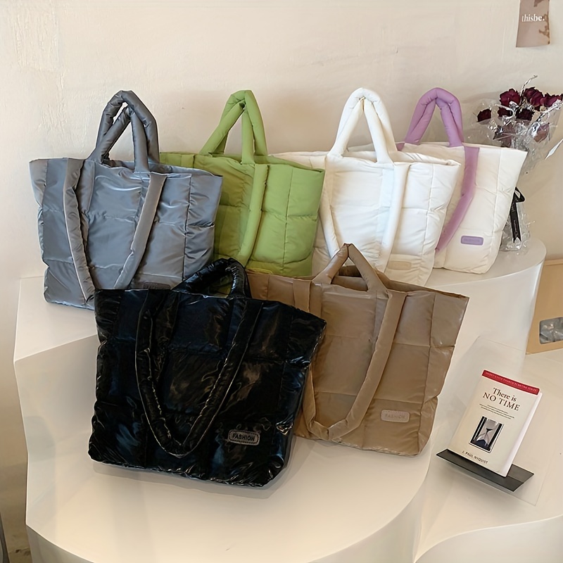 Simple Women Handbags Quilted Autumn Winter Shopper Bag Women