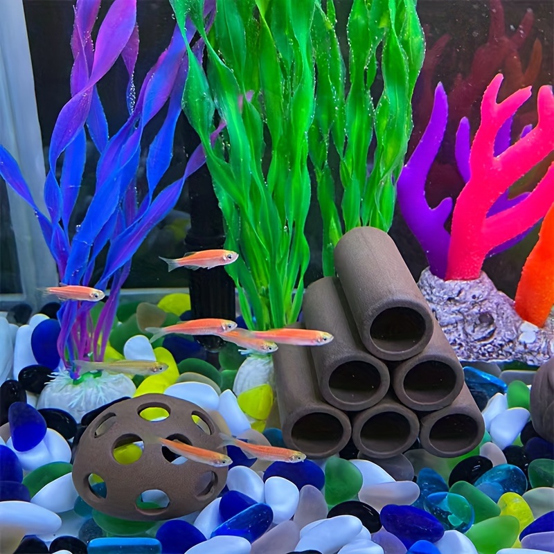  Ceramic Betta Fish Tank Decor, Landscaping Decorations For  Goldfish, Aquarium Ornament For Cichlid To Rest/Breed/Hiding, Pottery Jar  Cave