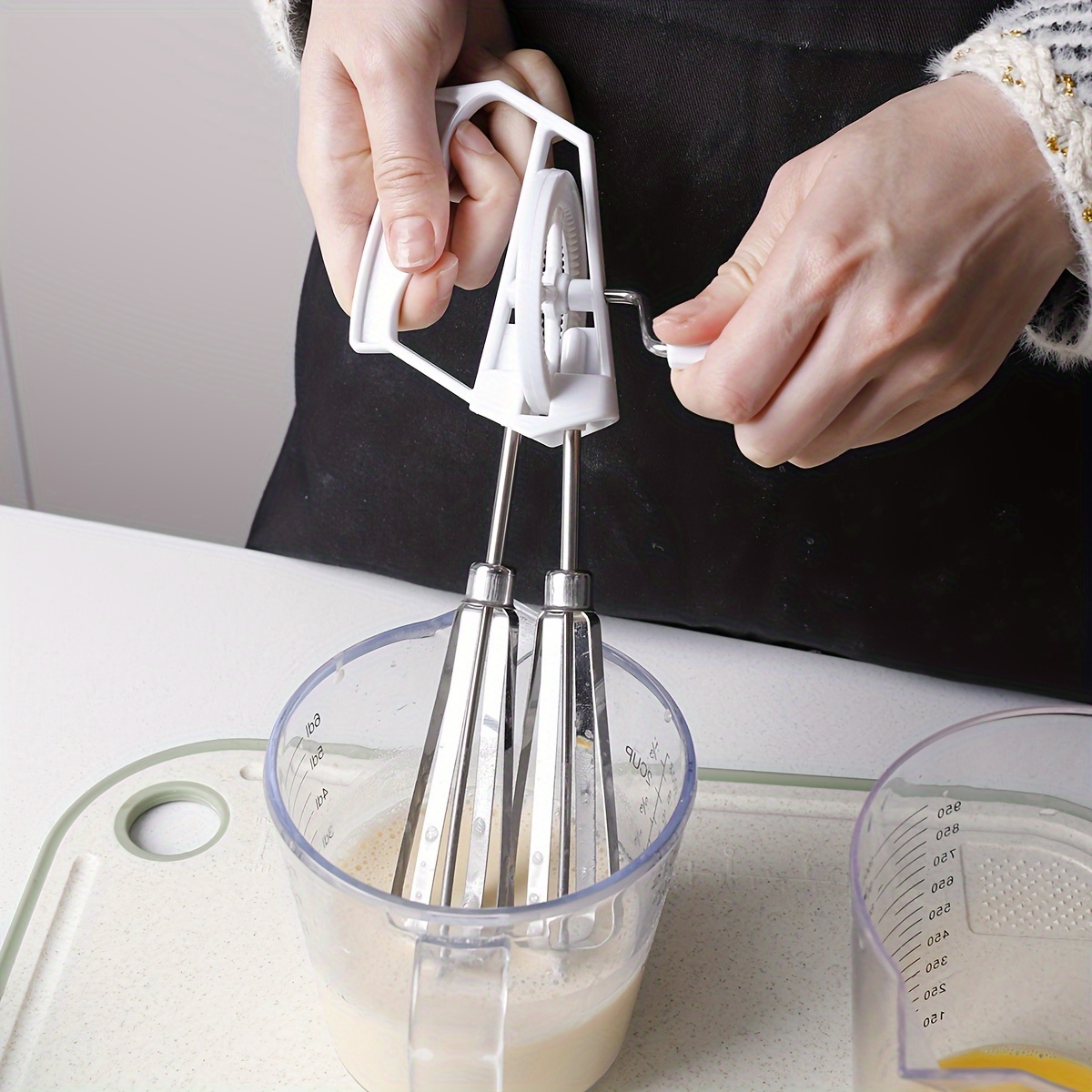 Stainless Steel Portable Spring Egg Stirrer Beater Baking Pastry