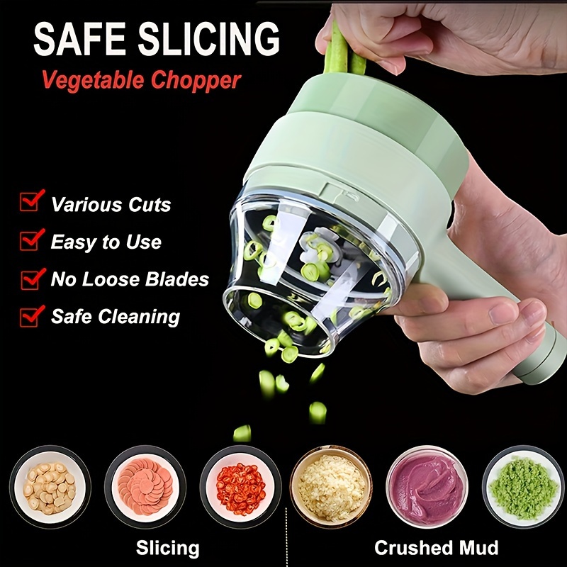 Rechargeable Electric Vegetable Cutter Effortlessly - Temu